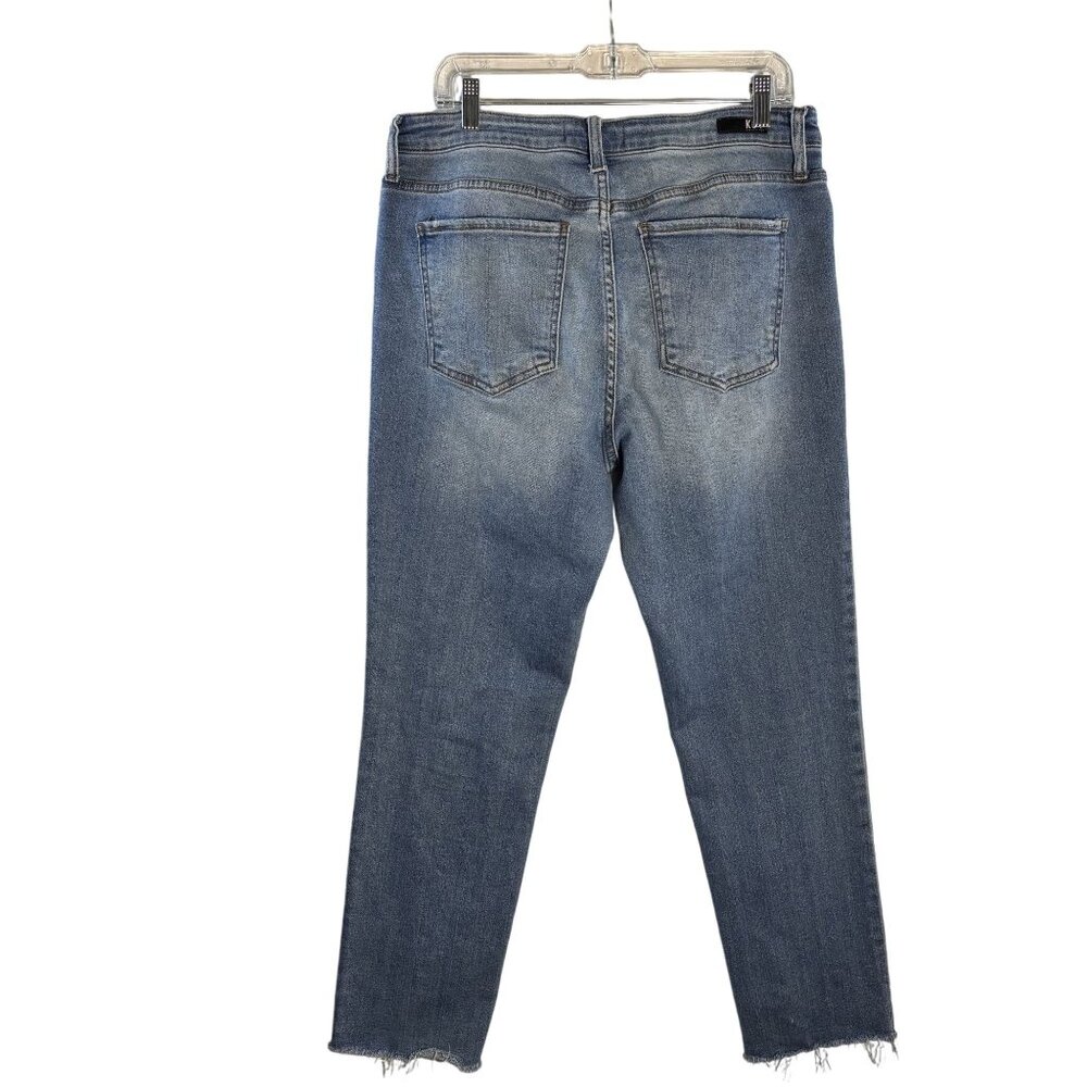 Kut From The Kloth Rachael Fab Ab Mom Jeans Size 14 Medium Wash High Rise Button - Picture 3 of 10